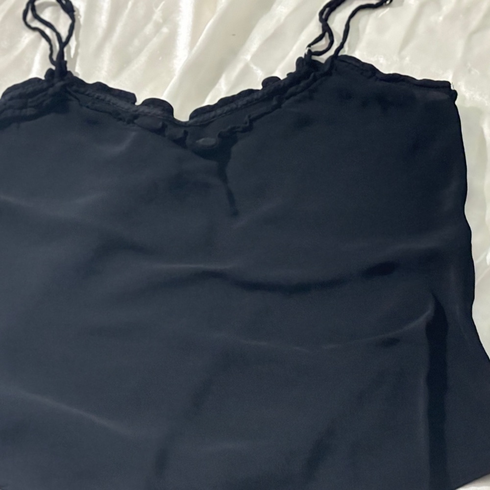 Reformation Sheer Black Fiddle Cami Size Medium